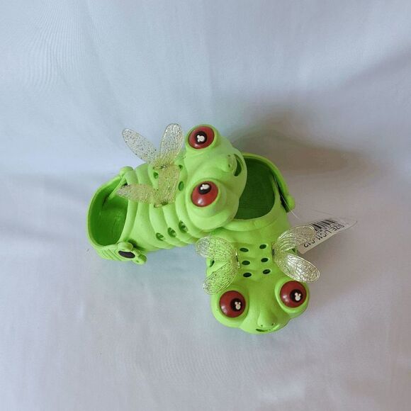 kids animal dragonfly clogs slip on green size 28 US L C11-C12 new - Picture 1 of 6
